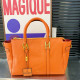 Orange Casual Daily Solid Color Metal Accessories Trim Zipper Bags