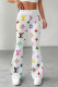 Colour Casual Street Letter Print Gradient Contrast Regular High Waist Speaker Full Print Bottoms