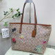 Khaki Casual Vacation Cartoon Print Letters Patchwork Zipper Bags