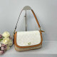 White Casual Street Letters Patchwork Zipper Contrast Bags