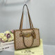 Khaki Casual Street Letters Patchwork Zipper Contrast Bags