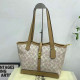 Khaki Casual Street Letters Patchwork Zipper Contrast Bags