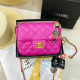 Rose Red Casual Street Solid Color Patchwork Metal Accessories Trim Bags