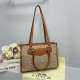 Orange Casual Street Letters Patchwork Zipper Contrast Bags
