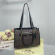 Black Casual Street Letters Patchwork Zipper Contrast Bags