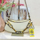 Cream White Casual Daily Solid Color Patchwork Chains Zipper Bags