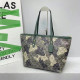 Green Casual Street Letters Gradient Patchwork Zipper Contrast Bags