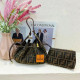 Brown Casual Daily Letters Draw String Patchwork Contrast Bags