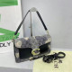 Black Casual Street Letters Gradient Patchwork Contrast Bags
