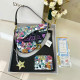 Colour Casual Street Flowers Letters Patchwork Irregular Bags