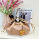 Pink Casual Daily Solid Color Draw String Adjustable Bags