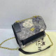 Black Casual Street Letters Gradient Patchwork Chains Contrast Bags