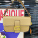 Shallow Yellow Casual Daily Letters Patchwork Metal Accessories Trim Bags