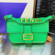 Green Casual Daily Letters Patchwork Metal Accessories Trim Bags