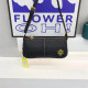 Black Casual Daily Solid Color Metal Accessories Trim Zipper Adjustable Bags