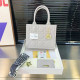 Light Gray Daily Celebrities Solid Color Metal Accessories Trim Texture Bags