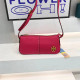 Rose Red Casual Daily Solid Color Metal Accessories Trim Zipper Adjustable Bags