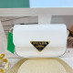 White Casual Daily Solid Color Patchwork Metal Accessories Trim Bags