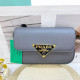 Gray Blue Casual Daily Solid Color Patchwork Metal Accessories Trim Bags