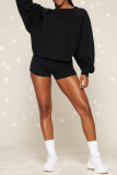 White Casual Solid Color Hollow Out Patchwork Strap Design O Neck Tops