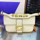 Cream White Casual Daily Letters Patchwork Metal Accessories Trim Bags