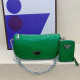 Ink Green Casual Street Solid Color Patchwork Chains Zipper Bags