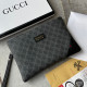 Black Gray Casual Letters Patchwork Zipper Contrast Bags