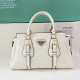 White Casual Daily Solid Color Patchwork Zipper Bags