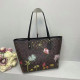 Brown Casual Daily Graffiti Print Letters Patchwork Zipper Contrast Bags