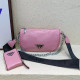 Pink Casual Street Solid Color Patchwork Chains Zipper Bags