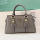 Grey Casual Daily Solid Color Patchwork Zipper Bags