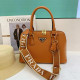 Orange Brown Casual Daily Solid Color Patchwork Zipper Adjustable Bags