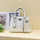 White Casual Street Solid Color Patchwork Zipper Bags
