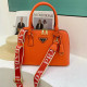 Orange Casual Daily Solid Color Patchwork Zipper Adjustable Bags