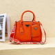 Orange Casual Street Solid Color Patchwork Zipper Bags