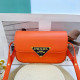 Orange Casual Daily Solid Color Patchwork Metal Accessories Trim Bags