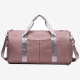 Blue Casual Sportswear Solid Color Patchwork Zipper Bags