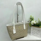 White Apricot Casual Street Letters Patchwork Contrast Bags