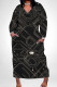 Black Casual Print Pocket Patchwork V Neck Straight Plus Size Dresses