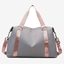 Pink Gray Casual Sportswear Solid Color Patchwork Zipper Contrast Bags