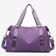 Purple Casual Sportswear Solid Color Patchwork Zipper Contrast Bags