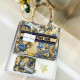 Yellow Casual Street Flowers Letters Patchwork Contrast Bags
