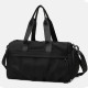 Black Casual Sportswear Solid Color Patchwork Zipper Bags