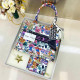 Multicolor Casual Street Flowers Letters Patchwork Contrast Bags