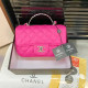 Rose Red Casual Daily Solid Color Metal Accessories Trim Texture Bags