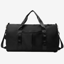 Black Casual Sportswear Solid Color Patchwork Zipper Bags