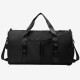 Black Casual Sportswear Solid Color Patchwork Zipper Bags
