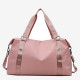 Pink Casual Sportswear Solid Color Patchwork Zipper Contrast Bags
