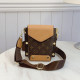 Brown Casual Daily Letters Patchwork Adjustable Bags