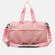 Pink Casual Sportswear Solid Color Patchwork Zipper Bags